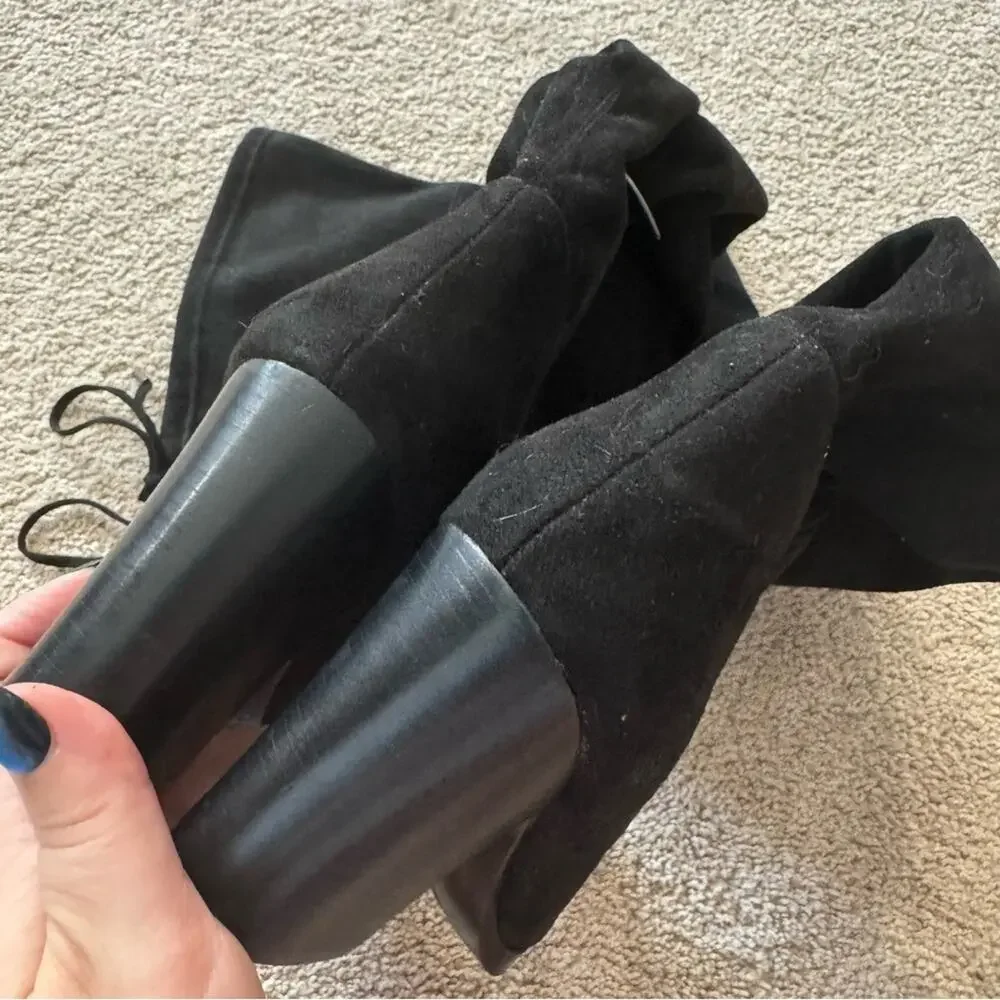 Marc Fisher Over The Knee Boots Women’s Size 9.5 Black Faux Suede Style Enrika